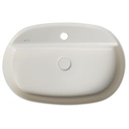 Isvea Infinity umywalka 60x40 cm owalna nablatowa brąz/beż 10NF65060-2K