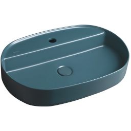 Isvea Infinity umywalka 60x40 cm owalna nablatowa niebieska 10NF65060-2P