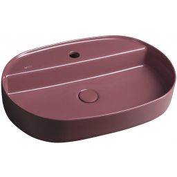 Isvea Infinity umywalka 60x40 cm owalna nablatowa 10NF65060-2R