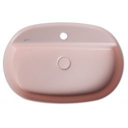 Isvea Infinity umywalka 60x40 cm owalna nablatowa różowa 10NF65060-2S