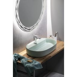 Isvea Infinity umywalka 60x40 cm owalna nablatowa 10NF65060-2T