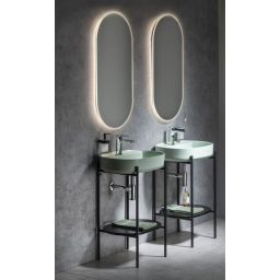 Isvea Infinity umywalka 60x40 cm owalna nablatowa 10NF65060-2T