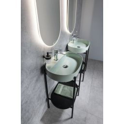 Isvea Infinity umywalka 60x40 cm owalna nablatowa 10NF65060-2T