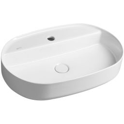 Isvea Infinity umywalka 60x40 cm owalna nablatowa biała 10NF65060