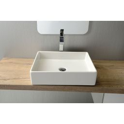 Isvea Purity umywalka 50x42 cm nablatowa prostokątna biała 10PL66050