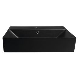 Isvea Sistema umywalka 60x42 cm prostokątna ścienna-nablatowa czarna 10SF50060-2N