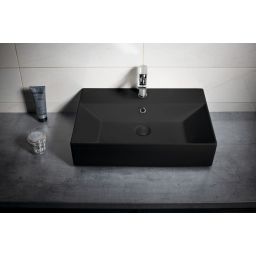 Isvea Sistema umywalka 60x42 cm prostokątna ścienna-nablatowa czarna 10SF50060-2N