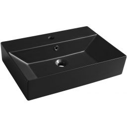 Isvea Sistema umywalka 60x42 cm prostokątna ścienna-nablatowa czarna 10SF50060-2N