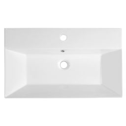 Isvea Sistema umywalka 70x42cm nablatowa prostokątna biała 10SF50070