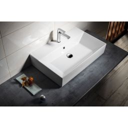 Isvea Sistema umywalka 70x42cm nablatowa prostokątna biała 10SF50070