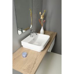 Isvea Sott Aqua umywalka 48x42 cm ścienna prostokątna biała 10SQ50048