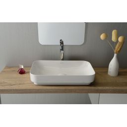Isvea Sott Aqua umywalka 60x38 cm nablatowa prostokątna biała 10SQ50060