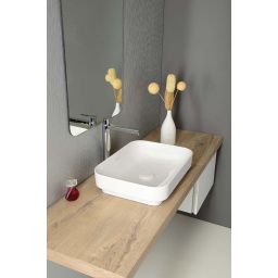 Isvea Sott Aqua umywalka 50x38 cm nablatowa prostokątna biała 10SQ51050