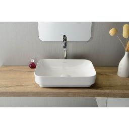 Isvea Sott Aqua umywalka 50x38 cm nablatowa prostokątna biała 10SQ51050