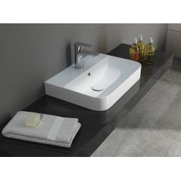 Isvea Sott Aqua umywalka 61x50 cm ścienna prostokątna biała 10SQ51061