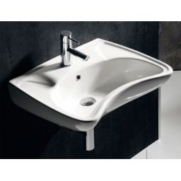 Isvea Handicap umywalka 59,5x45,6 cm prostokątna ścienna dla niepełnosprawnych biała 10TP60060