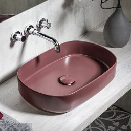 Isvea Infinity umywalka 55x36 cm owalna nablatowa 10NF65055-2R
