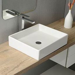 Isvea Purity umywalka 50x42 cm nablatowa prostokątna biała 10PL66050