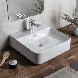 Isvea Sott Aqua umywalka 51x50 cm ścienna prostokątna biała 10SQ51051