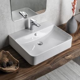Isvea Sott Aqua umywalka 61x50 cm ścienna prostokątna biała 10SQ51061