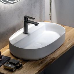 Isvea Infinity umywalka 60x40 cm owalna nablatowa biała 10NF65060-2L