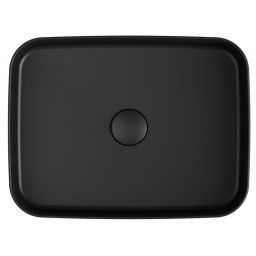 Isvea Infinity Rectangle umywalka 50x36 cm nablatowa prostokątna czarny mat 10NF65050-2N