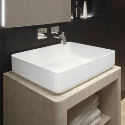 Kaldewei Miena umywalka nablatowa 40 cm kwadratowa model 3184 stalowa biała 909506003001