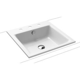 Kaldewei Puro umywalka 46 cm wpuszczana kwadratowa model 3150 biała 900006033001