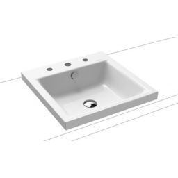 Kaldewei Puro umywalka 46 cm nablatowa kwadratowa model 3153 biała 900306033001
