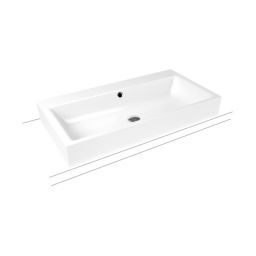 Kaldewei Puro umywalka 90x46 cm nablatowa prostokątna model 3158 biała 900806013001