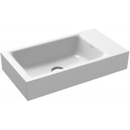 Kaldewei Puro umywalka 55x30 cm ścienna prostokątna model 3162 prawa biała 901206313001
