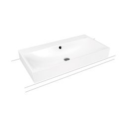 Kaldewei Silenio umywalka 90x46 cm nablatowa prostokątna model 3043 biała 904206013001