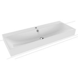 Kaldewei Silenio umywalka 120x46 cm nablatowa prostokątna model 3049 biała 906406013001