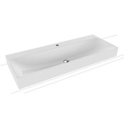 Kaldewei Silenio umywalka 120x46 cm nablatowa prostokątna model 3049 biała 906406303001