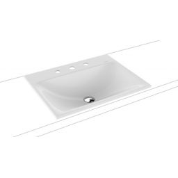 Kaldewei Silenio umywalka 60x46 cm wpuszczana prostokątna model 3037 biała 907706273001
