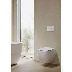 Kludi Resa C miska WC wisząca bez kołnierza ze spłukiwaniem wirowym biały połysk 28WCW0243