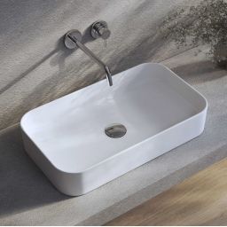 Kronenbach Cube umywalka 60,5x35 cm prostokątna nablatowa biała KB144630CU