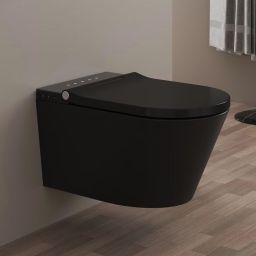 Kronenbach Tube toaleta myjąca wisząca bez kołnierza czarny mat KB15104TUSM