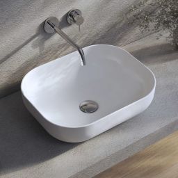 Kronenbach Cube umywalka 50x40 cm prostokątna nablatowa biała KB144400CU