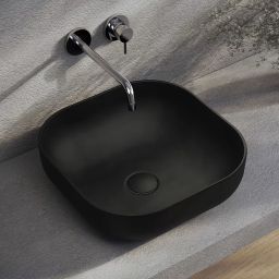 Kronenbach Cube Black Edition umywalka 42x42 cm kwadratowa nablatowa czarny mat KB144500BK
