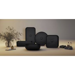 Kronenbach Cube Black Edition umywalka 38,5x38,5 cm kwadratowa nablatowa czarny mat KB144380BK