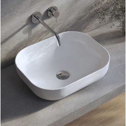 Kronenbach Cube umywalka 50x40 cm prostokątna nablatowa biała KB144400CU