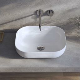 Kronenbach Cube umywalka 50x40 cm prostokątna nablatowa biała KB144400CU