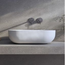 Kronenbach Cube umywalka 50x40 cm prostokątna nablatowa biała KB144400CU