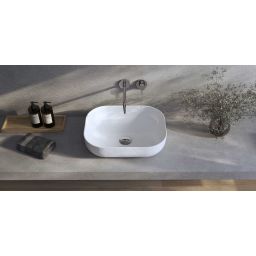 Kronenbach Cube umywalka 50x40 cm prostokątna nablatowa biała KB144400CU