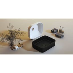 Kronenbach Cube umywalka 50x40 cm prostokątna nablatowa biała KB144400CU