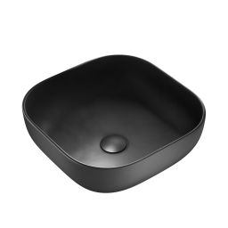 Kronenbach Cube Black Edition umywalka 42x42 cm kwadratowa nablatowa czarny mat KB144500BK