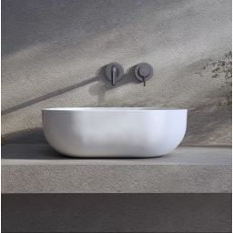 Kronenbach Cube umywalka 38,5x38,5 cm kwadratowa nablatowa biała KB144380CU