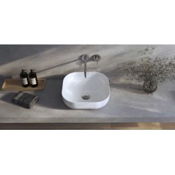 Kronenbach Cube umywalka 42x42 cm kwadratowa nablatowa biała KB144500CU