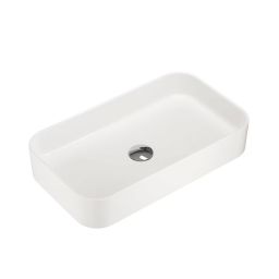 Kronenbach Cube umywalka 60,5x35 cm prostokątna nablatowa biała KB144630CU